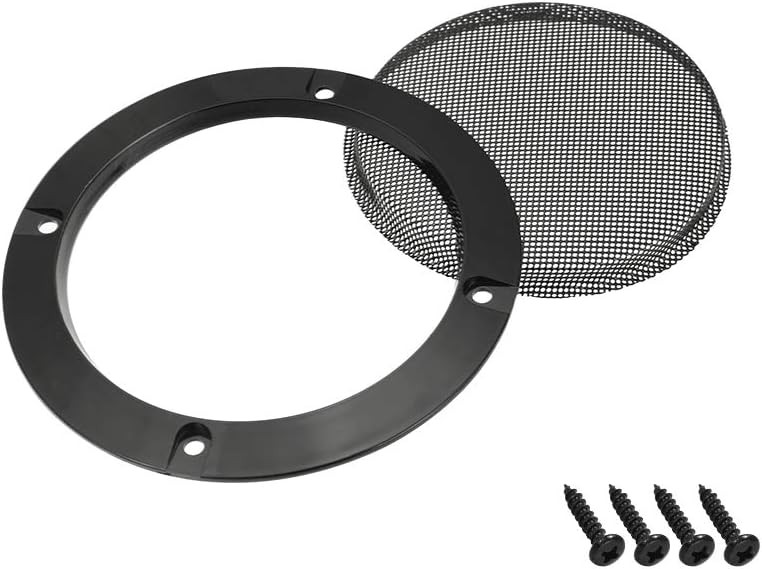 uxcell 2pcs 3" Speaker Grill Mesh Decorative Circle Woofer Guard Black
