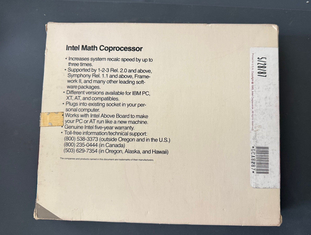 Rare - NIB Intel D8087 complete with Retail Packaging