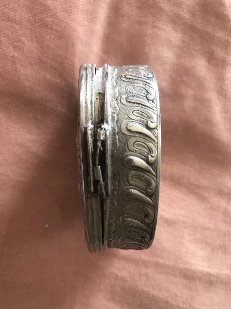 Antique German Silver Cherub Trinket Box