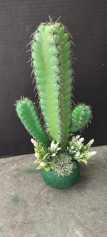 15" Artificial column cactus.