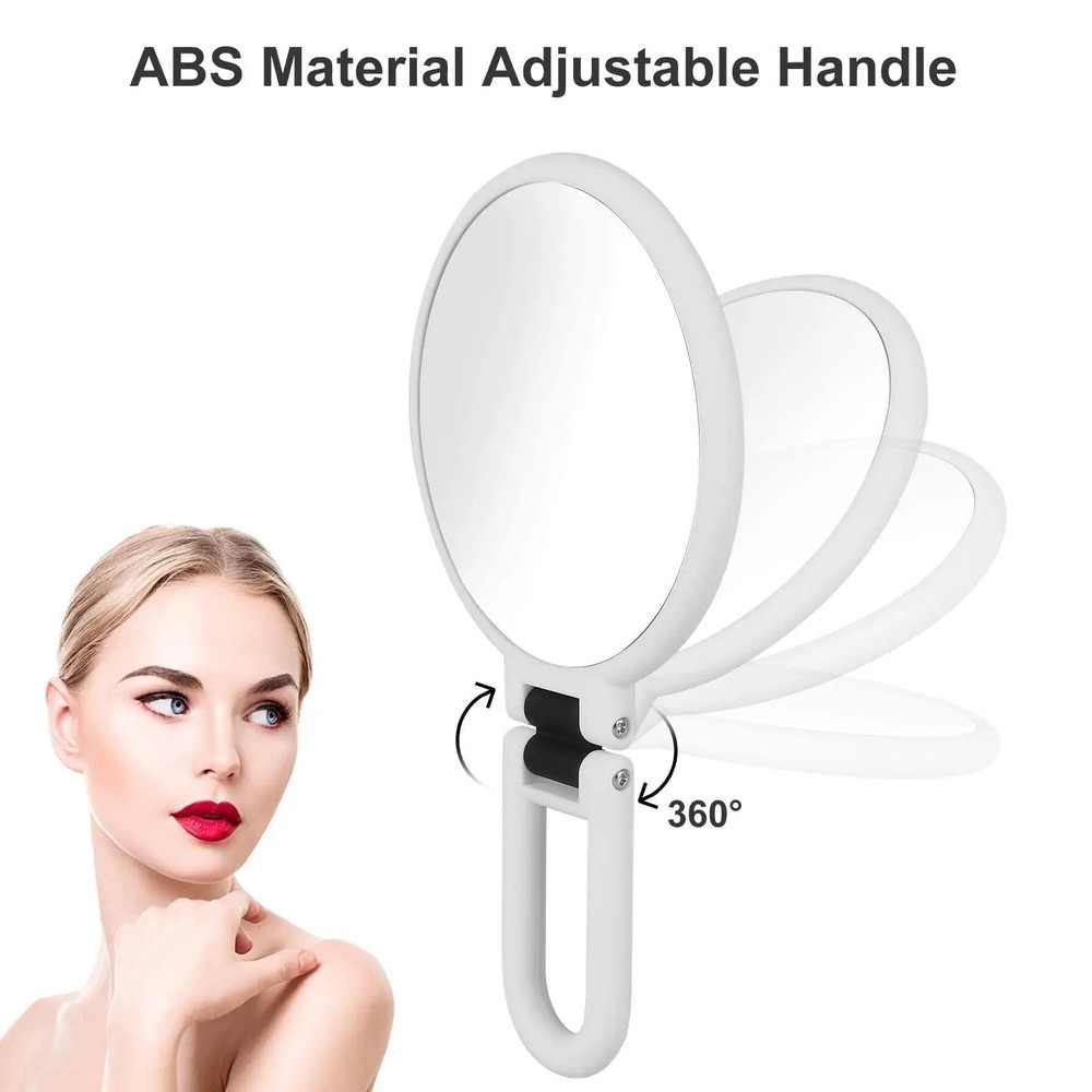 Magnifying Handheld Mirror Double Sided Hand Held Mirror Travel Folding Makeup M