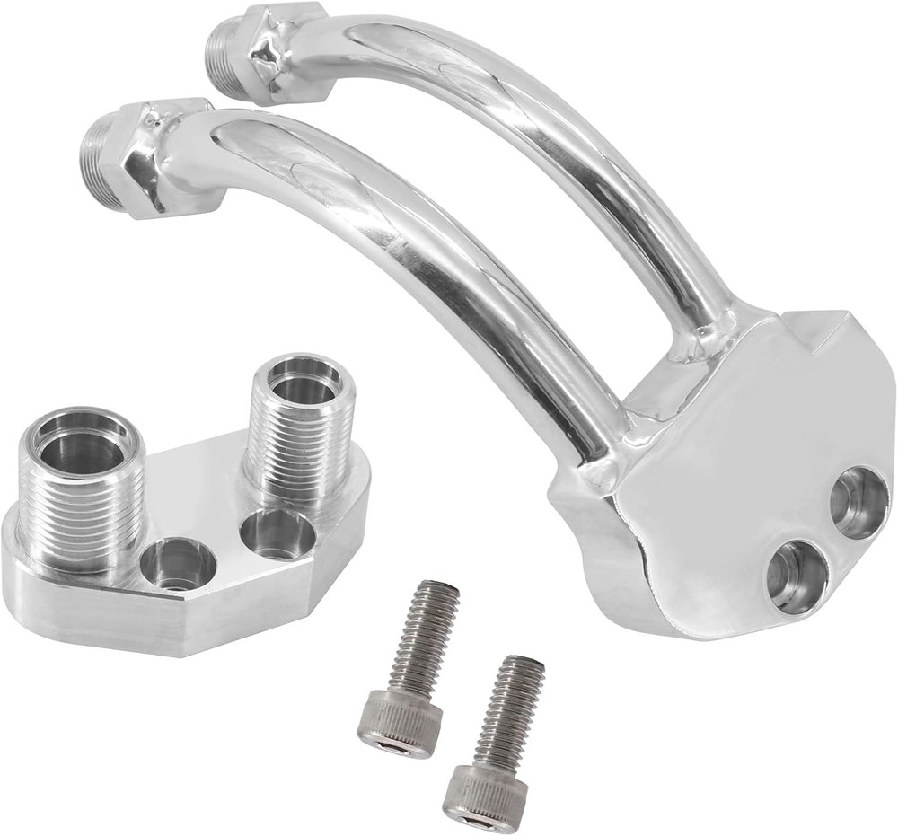 A/C Compressor Curved Manifold w/Adapter Fitting Compatible with Sanden...