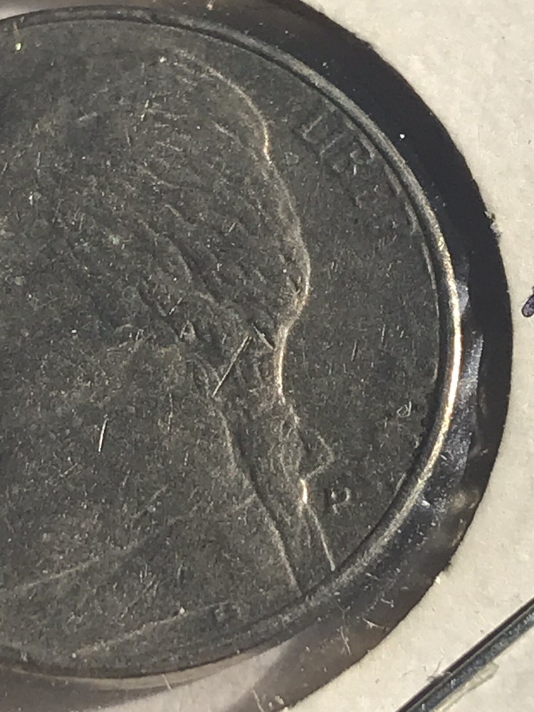 2003P Jefferson Nickel Clogged Die Error