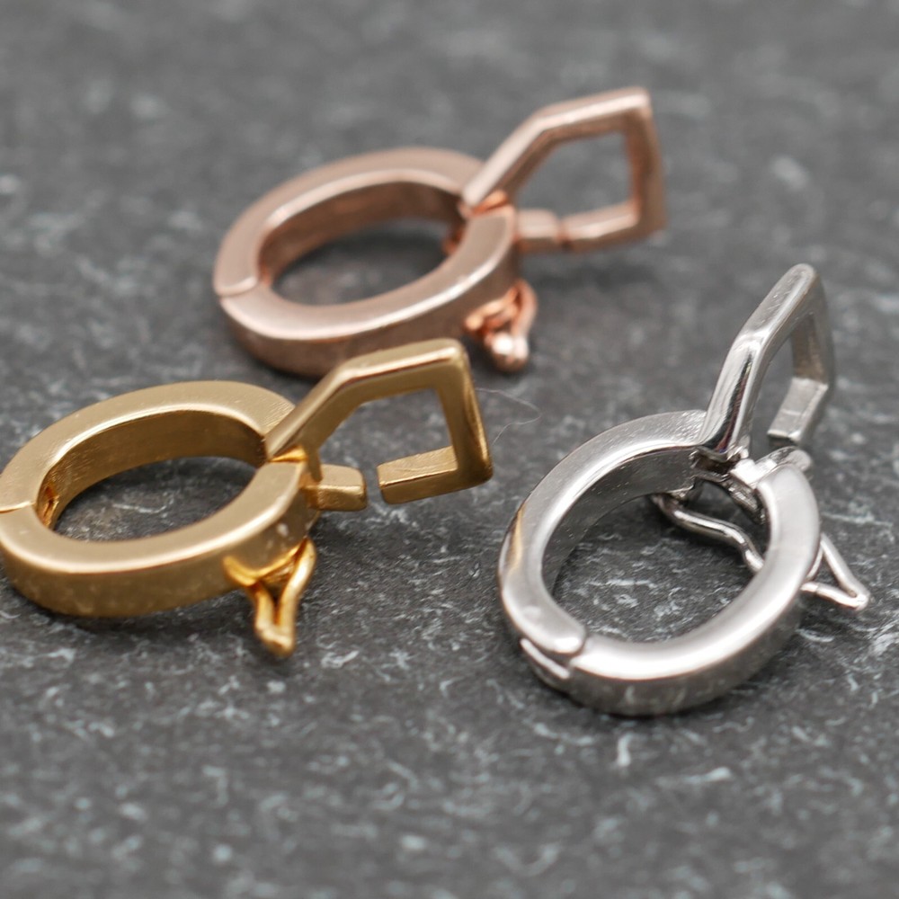 Sterling Silver Changleable Bail Pendant Holder Connector with Clasp Lock A2072