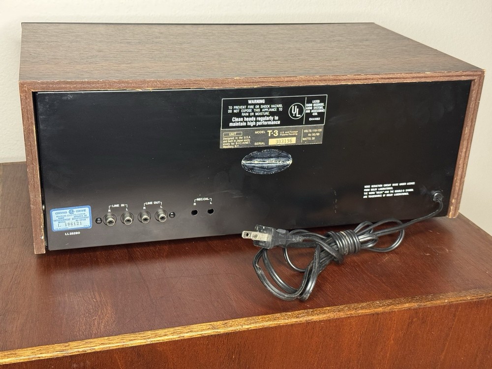 BIC T-3 3 Head, 2 Speed Cassette Deck - Serviced, tested, works