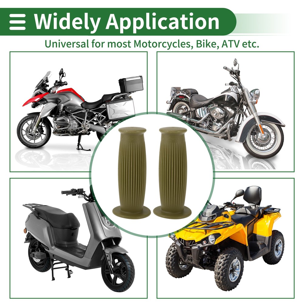 1" 25mm Motorcycle Knobs Handlebar Cover TPU Green
