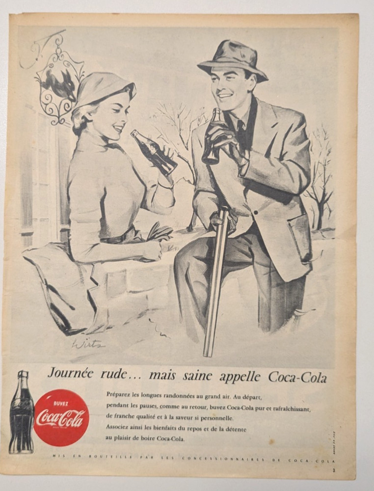 OLD COCA COLA ADVERTISEMENT year 1954