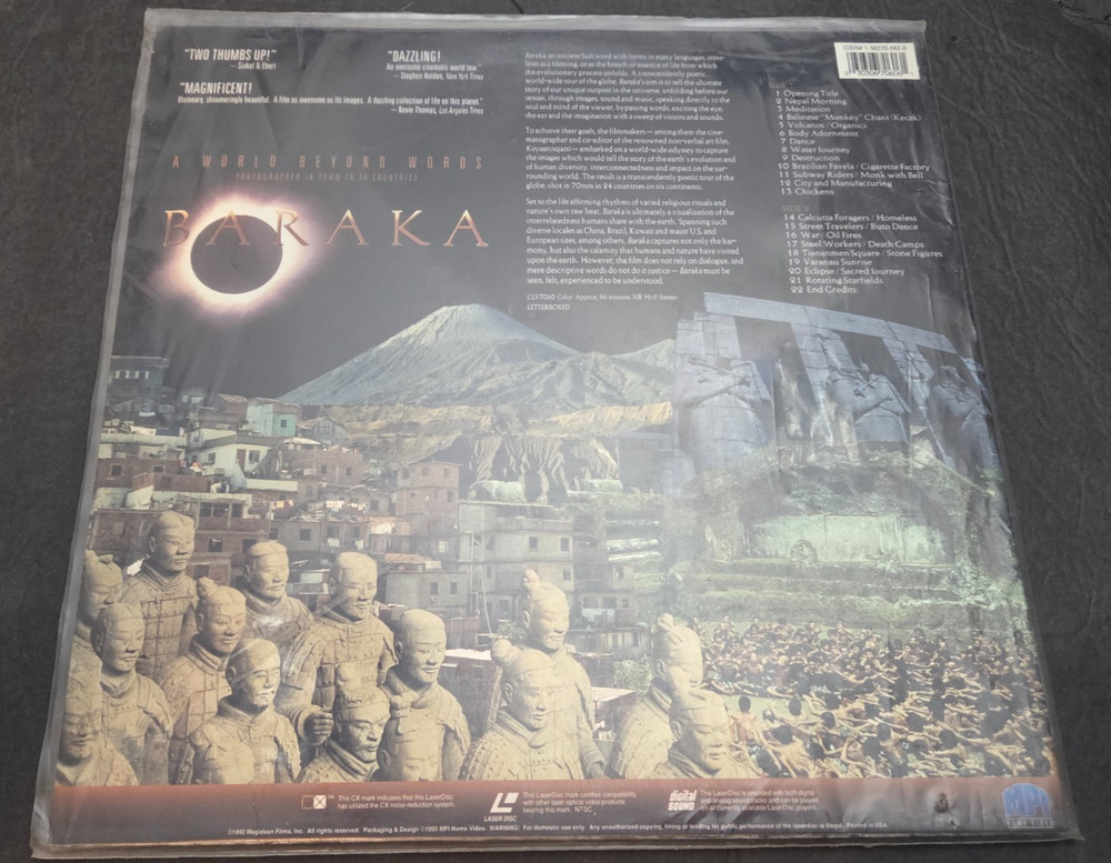 LASERDISC - BARAKA - A WORLD BEYOND WORDS {27}