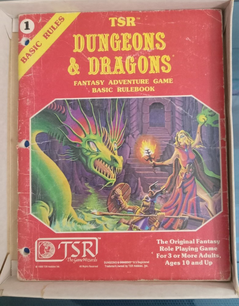 Dungeons & Dragons Fantasy Adventure Game Basic Set 1980 TSR