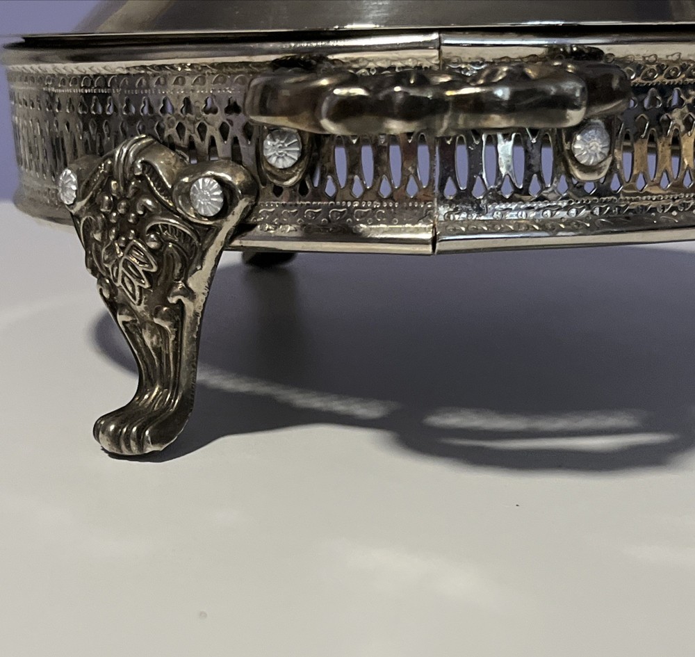 Vintage Silver Plated Server Base & Lid For Casserole Baking Serving Dish