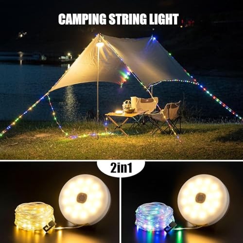 Camping String Lights with Remote Control, 4 in Outdoor 1 Remote control