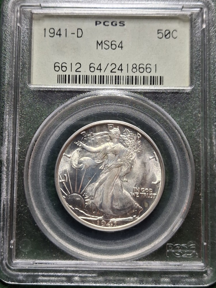 1941 D Walking Liberty Half Dollar- PCGS MS64
