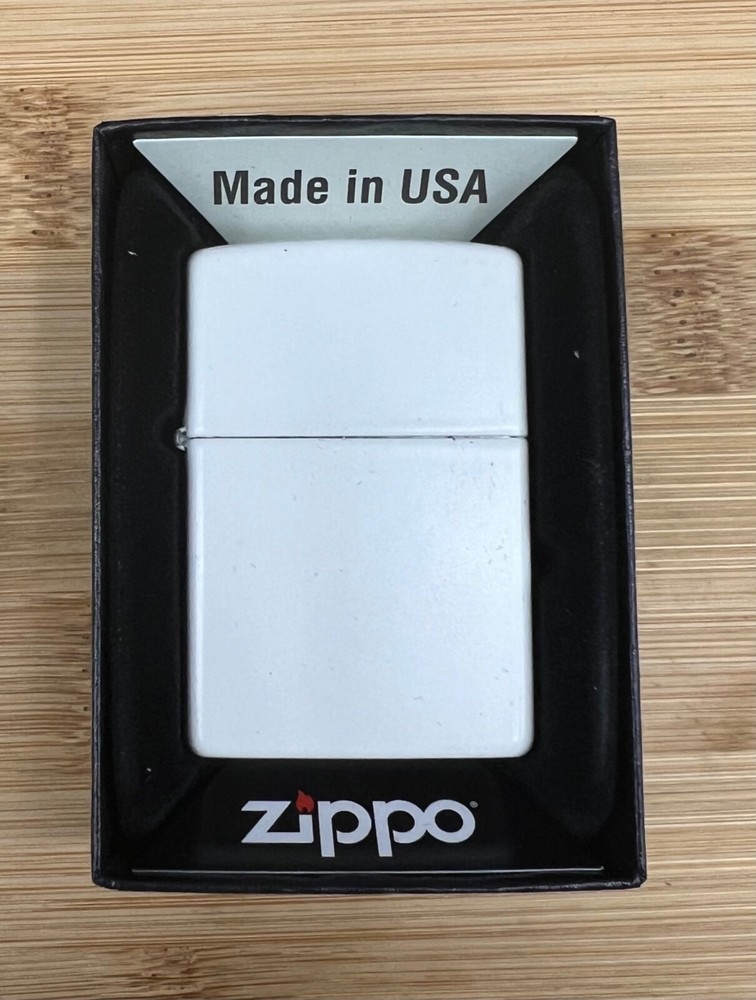 Zippo Lighter - Personalized Message Engrave White Matte Windproof Lighter #214