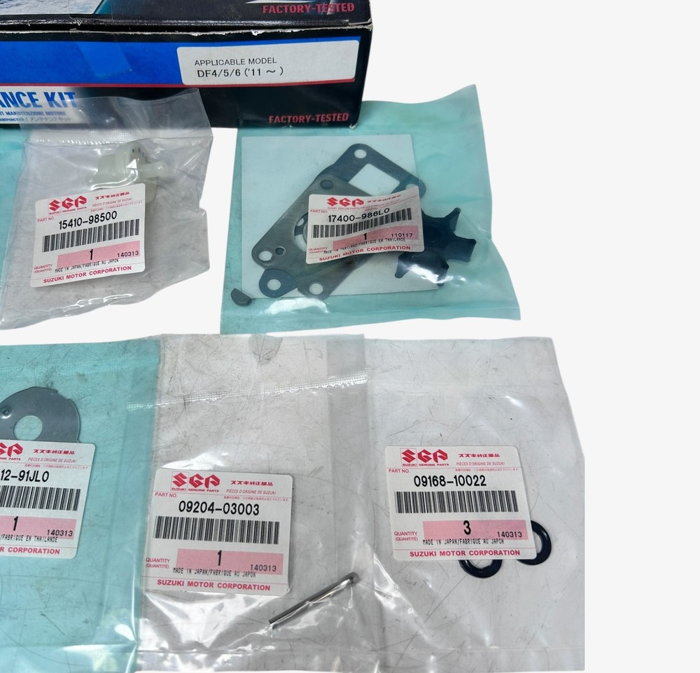 Suzuki 17400-91830, DF4/5/6 '11 ~ Maintenance Kit Assembly, (Missing Spark Plug)