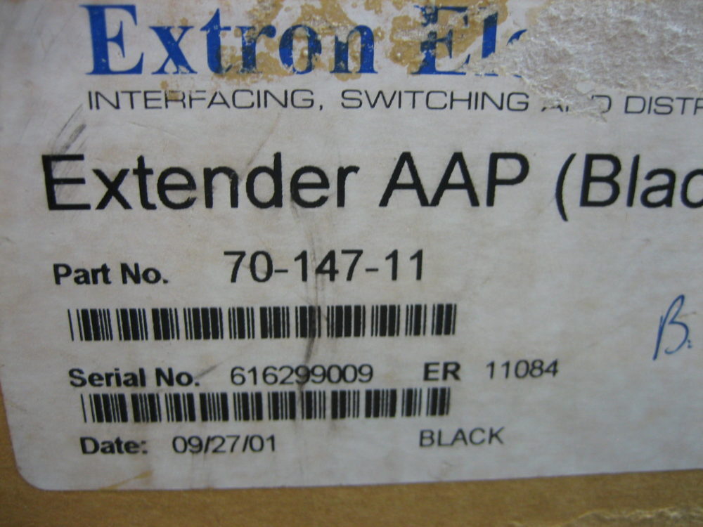 Extron 70-147-11 Extender AAP VGA PC Input and Audio Line Driver - Black