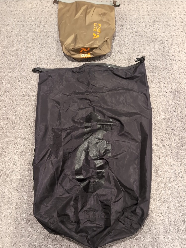 First Lite Roll Top Stuff Sack & Outdoor Research Stuff Sack