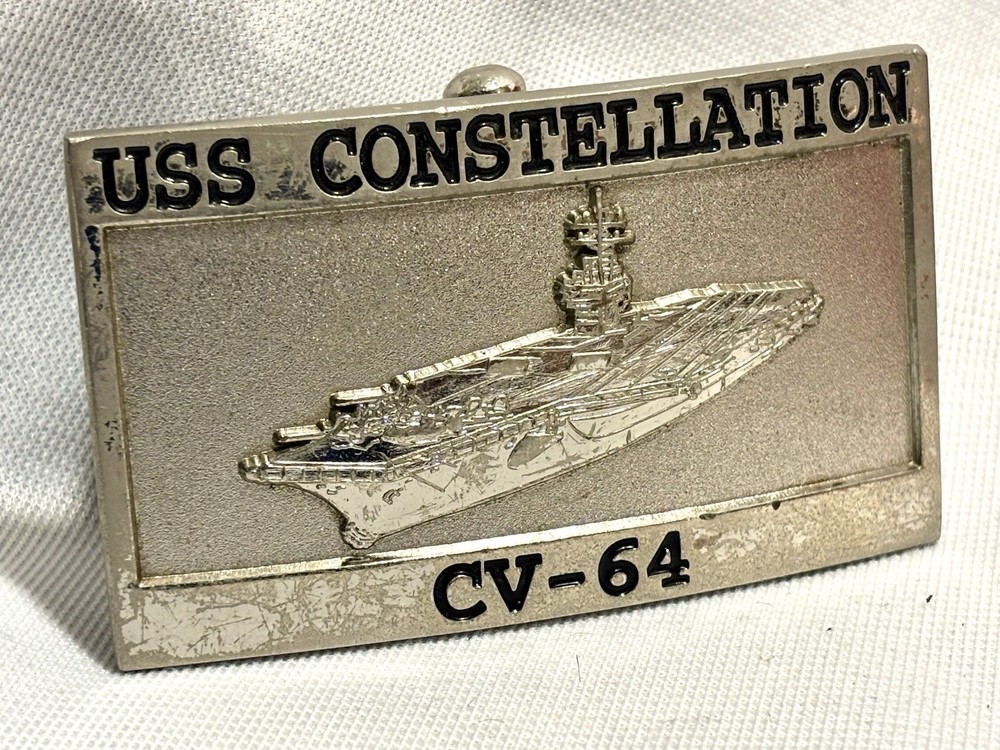 Vintage USS Constellation CV-64 Belt Buckle