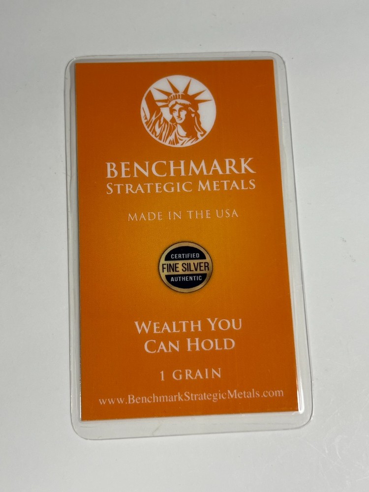 Benchmark Silver in Random Colored Card