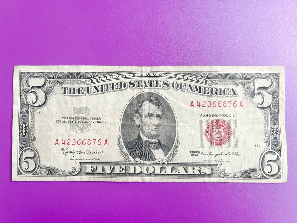 $5 1963 UNITED STATES NOTE CHOICE VF NOTE
