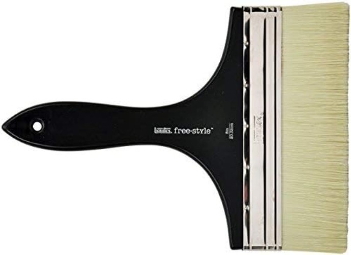 Professional Freestyle Broad Flat Brush, 8"