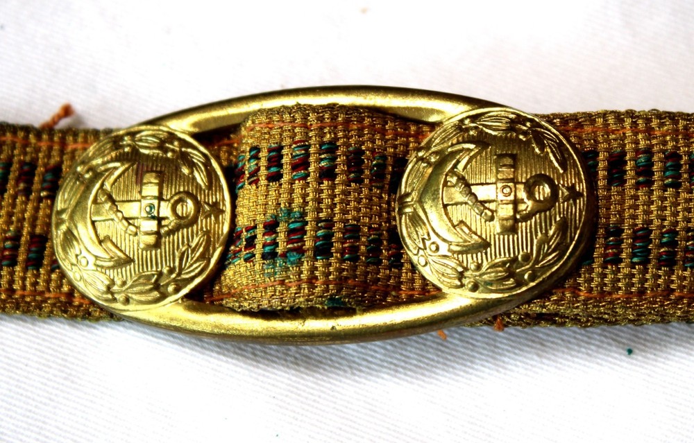Soviet Navy Admiral Authentic Gold Thread Numbered Belt 1979 Extremely Rare #56