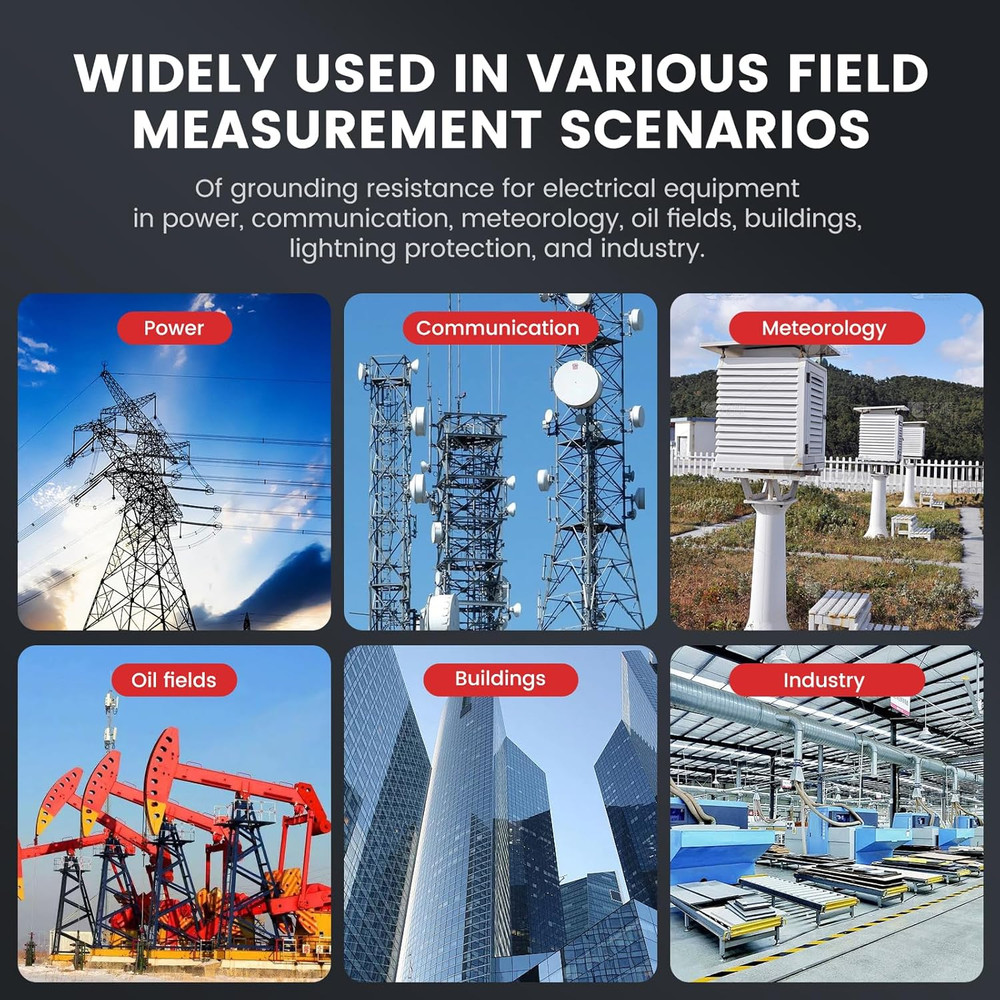 3000A+ Digital Ground Resistance Meter - Precision Earth Tester