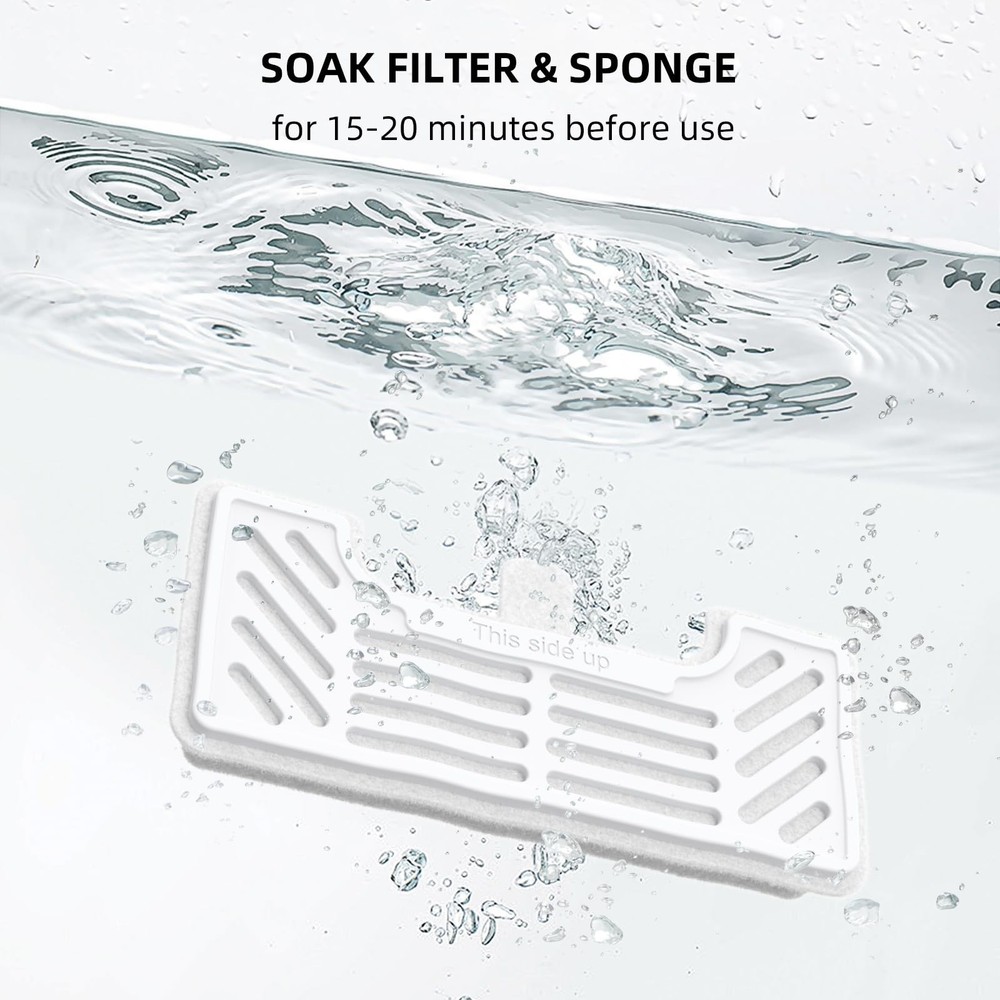 uahpet 6 Pack Replacement Filters & 8 Pack Replacement Filter Spong... Fast Ship