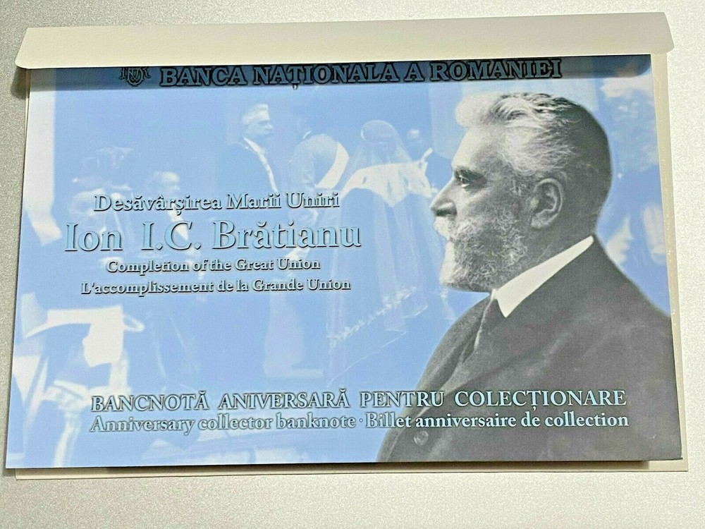 ROMANIA 100 LEI P New 2019 Commemorative POLYMER NOTE + Folder Great Union NOTE