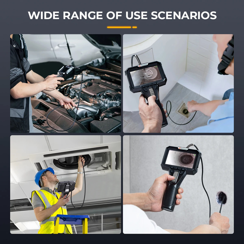 AN302 Dual Camera Endoscope 2-Way Articulating Borescope 3 Image Display Modes