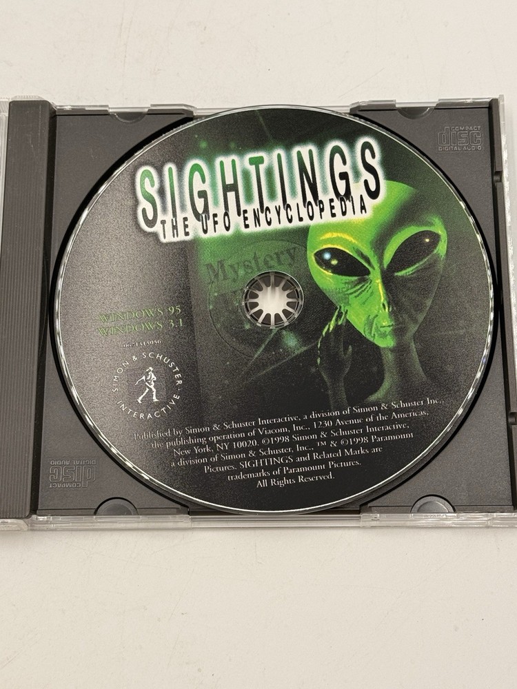 Sightings The UFO Encyclopedia (PC, CD-ROM, 1998, Paramount)