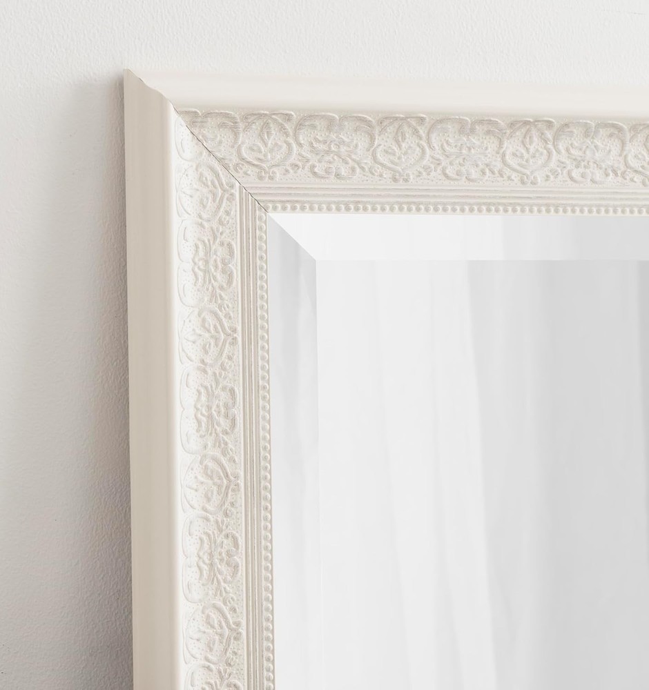 Alysia Decorative Frame Rectangle Wall Mirror 26.5x32.5 White