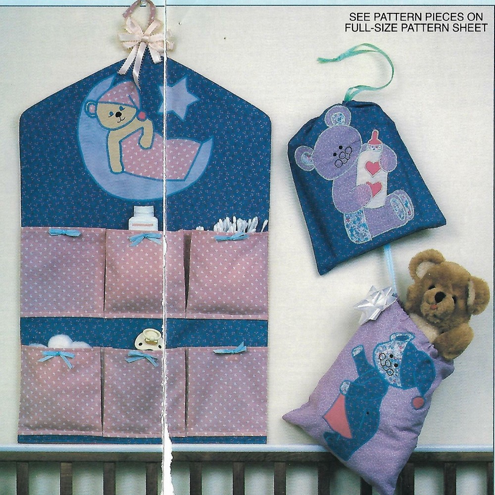Bear Necessities Nursery Organizers, uncut sewing pattern instructions