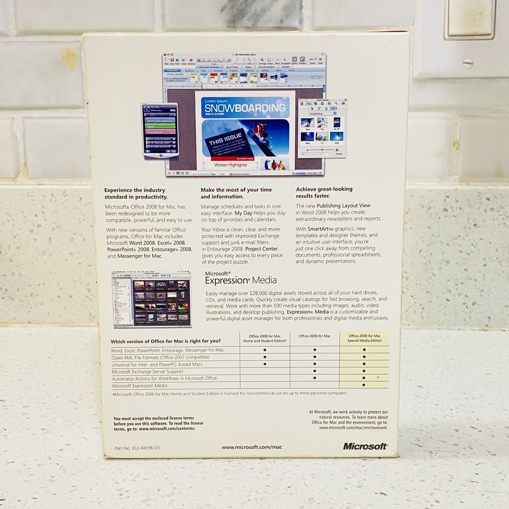 Microsoft Office: mac 2008 Microsoft Expression Media Japanese w/ Product Keys