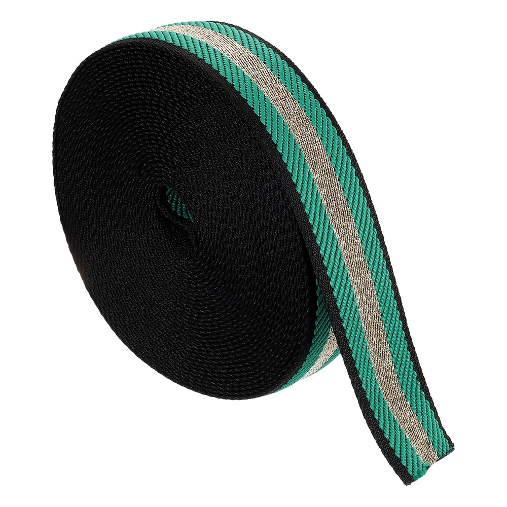 10Yards Nylon Webbing Strap, 38mm Striped Webbing Bag Strap, Green