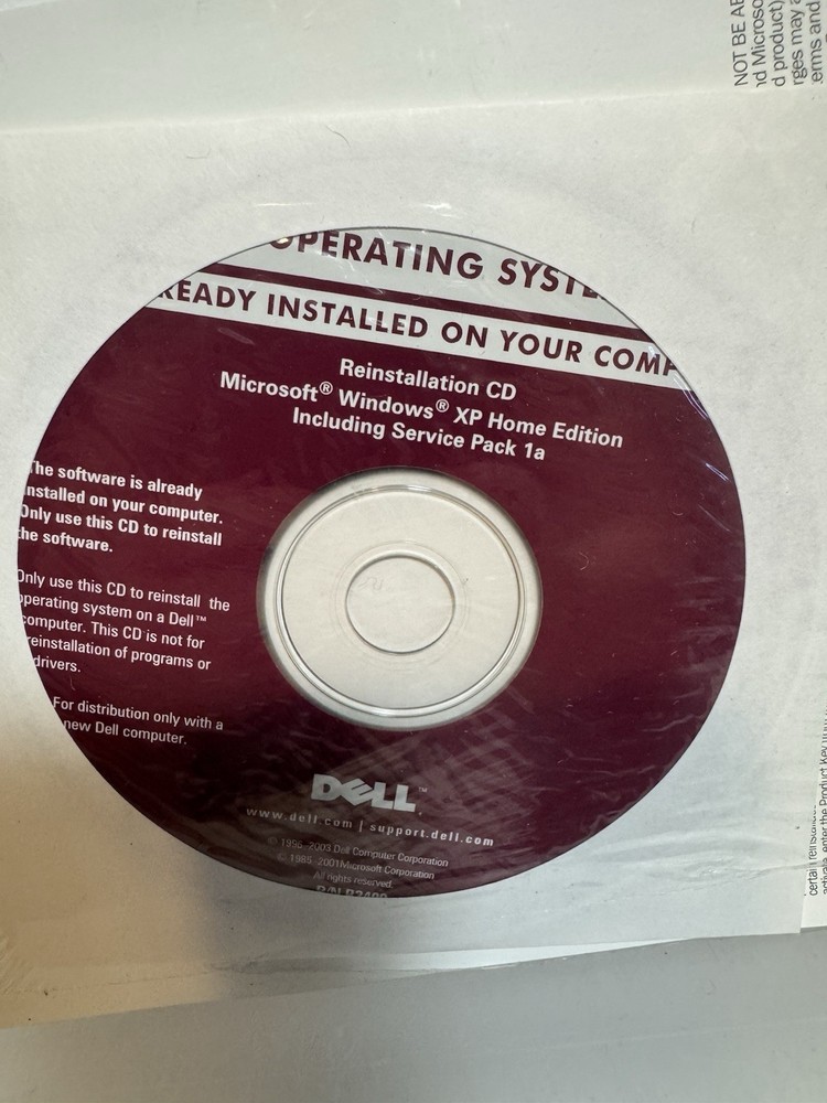NEW Microsoft Windows XP 2002 Home Edition DELL PC ONLY CD PLEASE READ