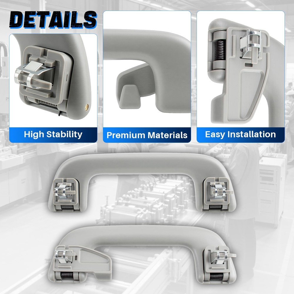 AUTOKAY Inner Roof Pull Handle Front and Rear Driver Passenger Side for Gray