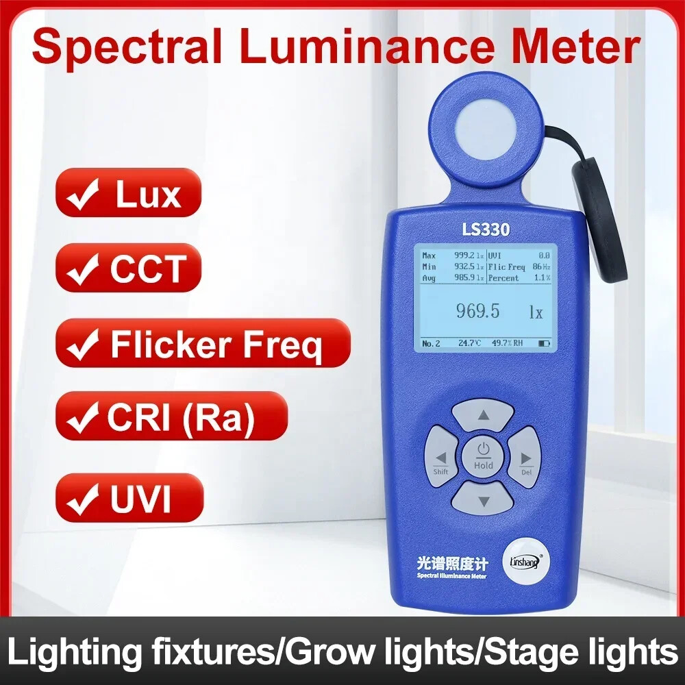 Illuminance Meter Spectral Detector High Precision Colour Temperature Tester