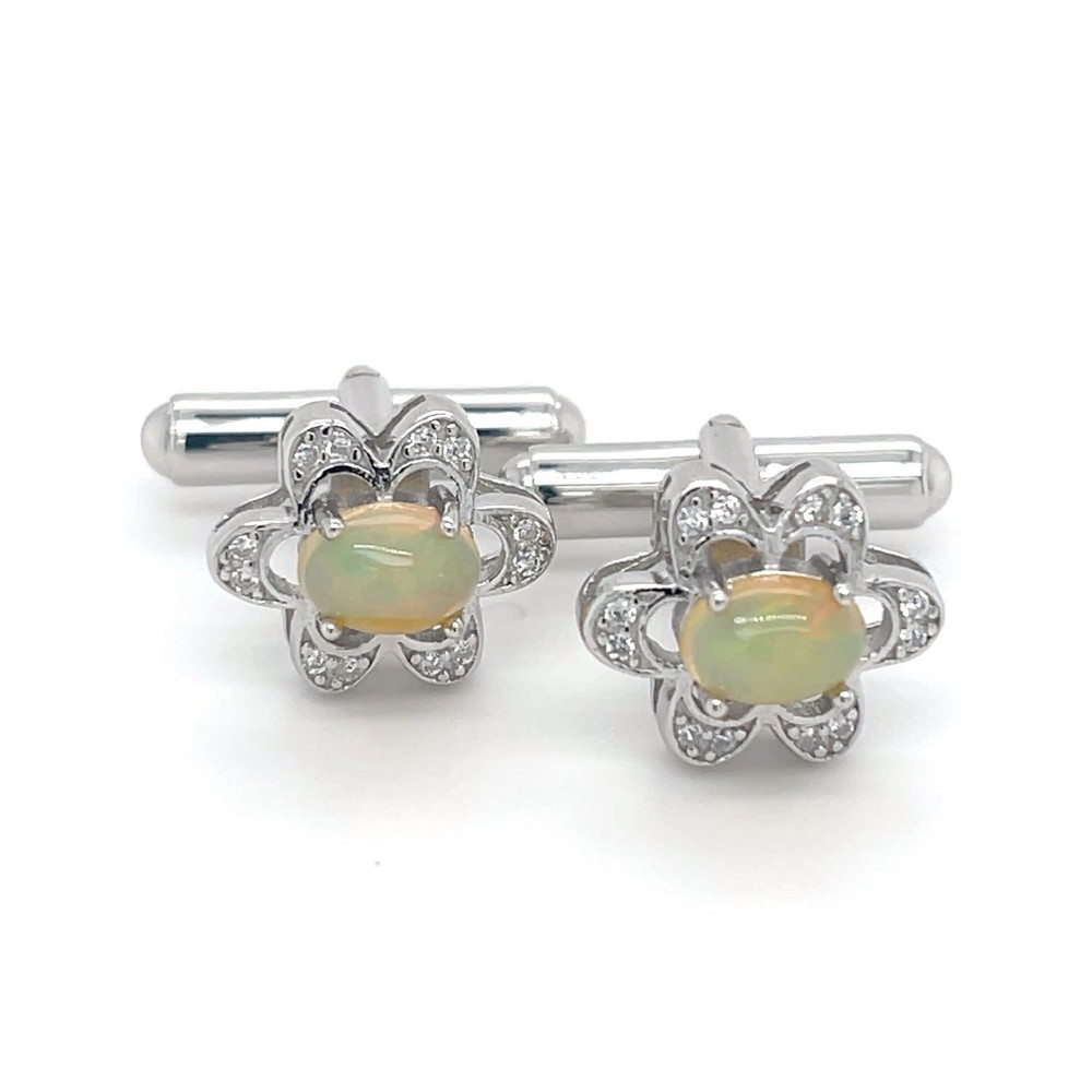 925 Silver Cufflinks with Opal.
