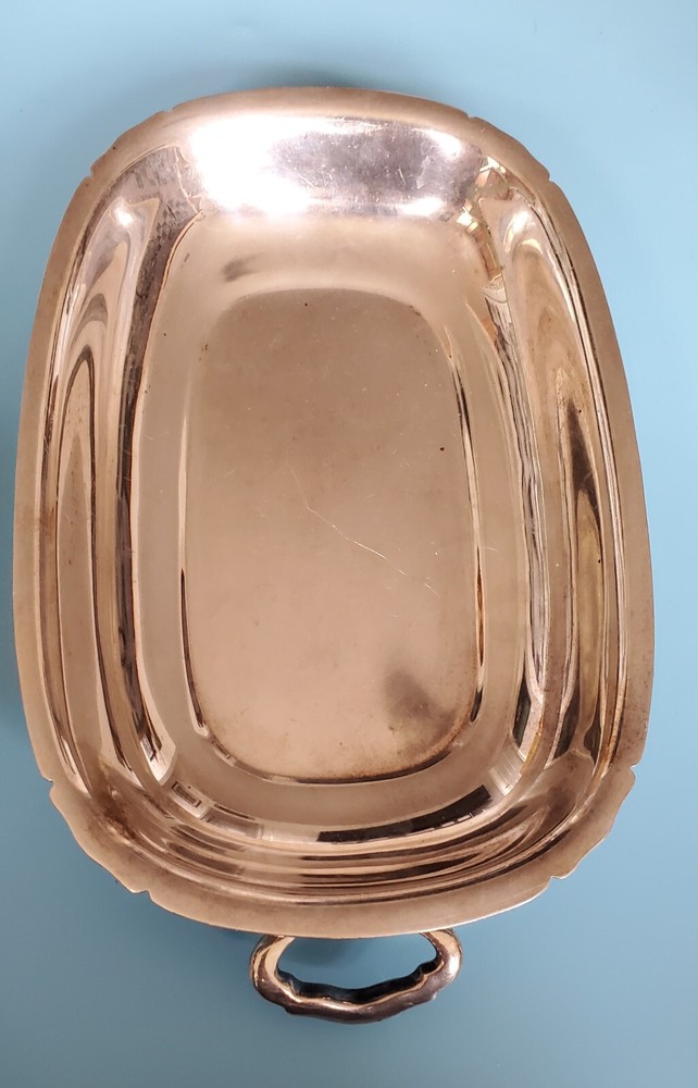 Vintage Plated Silver Serving Dish with handles. Great Condition! 10" long