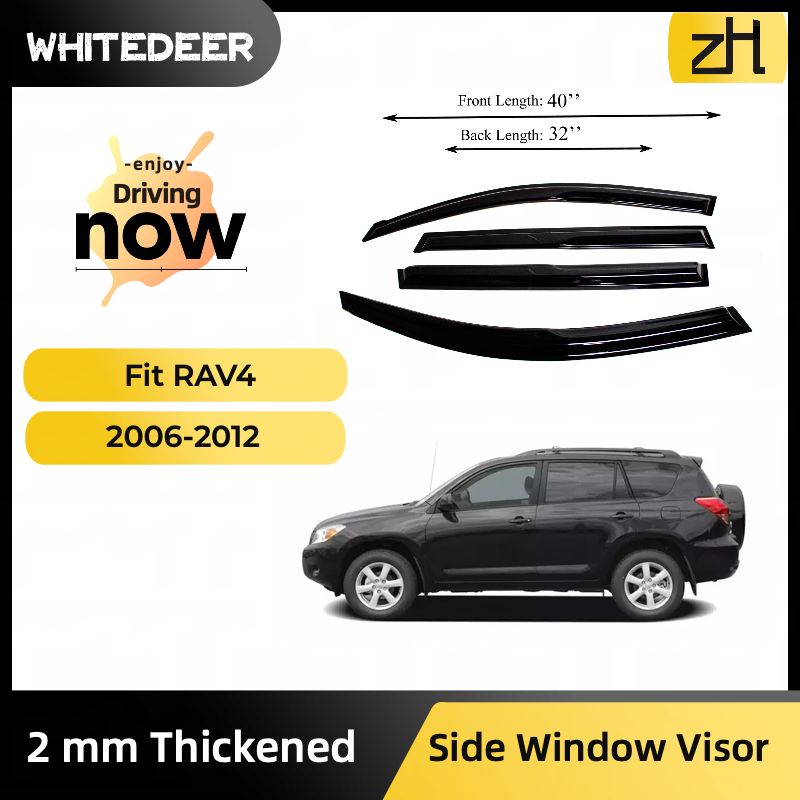 Fits Toyota RAV4 2006-2012 Side Window Visor Sun Rain Deflector Guard
