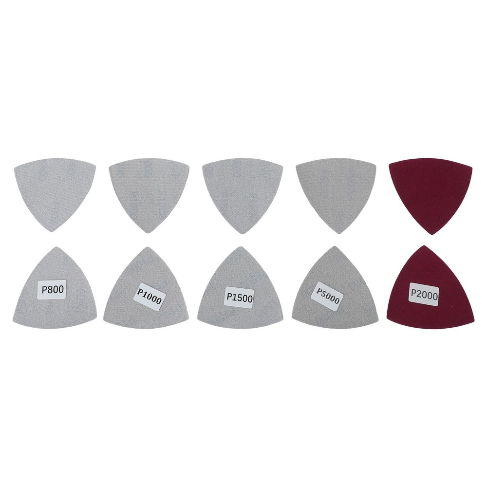 50x 90mm Triangle Sanding Sheets Sandpaper Set 800 1000 1500 2000 5000 Grit