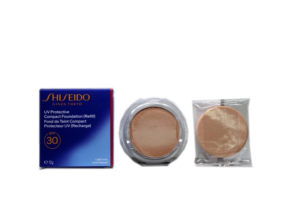 SHISEIDO UV PROTECTIVE COMPACT FOUNDATION (REFILL) SPF30 #LIGHT IVORY NEW IN BOX