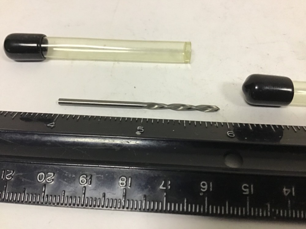 New. Qty (2) #44 (.086”) LEFT HAND Carbide Drill Bits, High Spiral