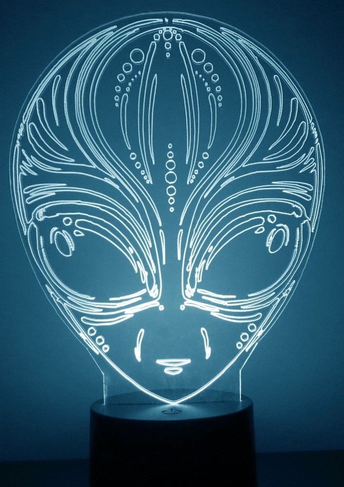 Alien Night Light Personalized FREE Light Up 3D Illusion LED Night Lamp