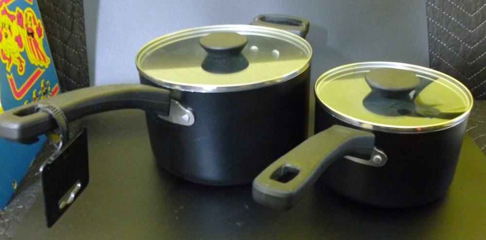 Farberware Neat Nest 4pc Nesting & Stacking Aluminum Nonstick Saucepan