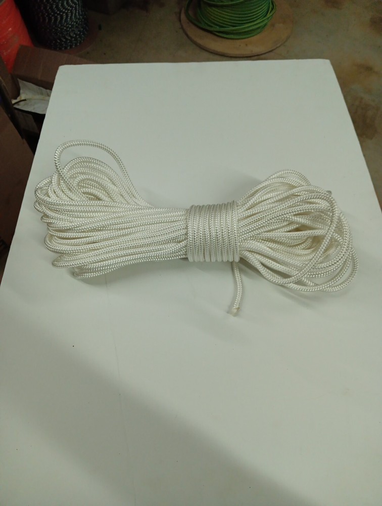 1/4 x 200ft. Double Braid-Yacht Braid polyester rope. White