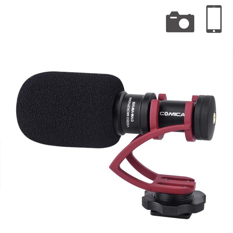 Mini On-Camera Directional Shotgun Mic (Red) - CoMica