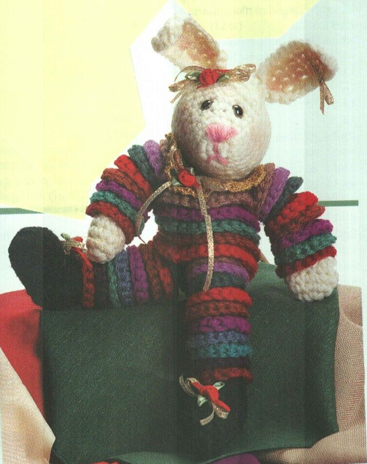 YO-YO BUNNY 11" STUFF ANIMAL TOY CROCHET PATTERN INSTRUCTIONS