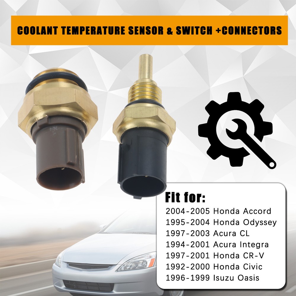 Coolant Fan Switch & Coolant Temperature Sensor + Connectors for Acura Integra