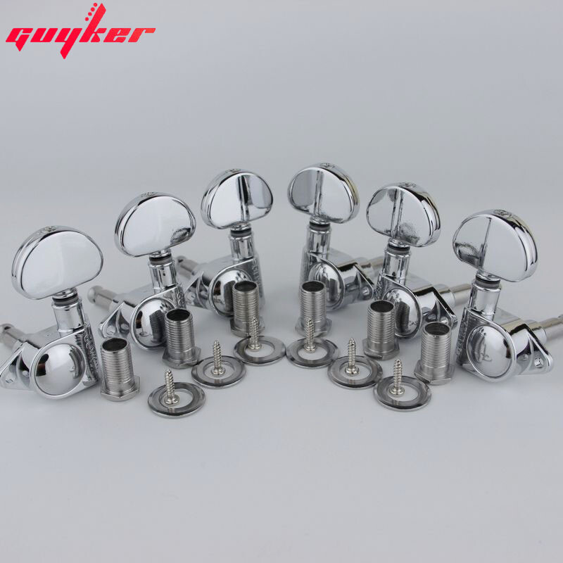 1 Set GUYKER High quality Guitar Machine Heads Big handle Tuners Chrome